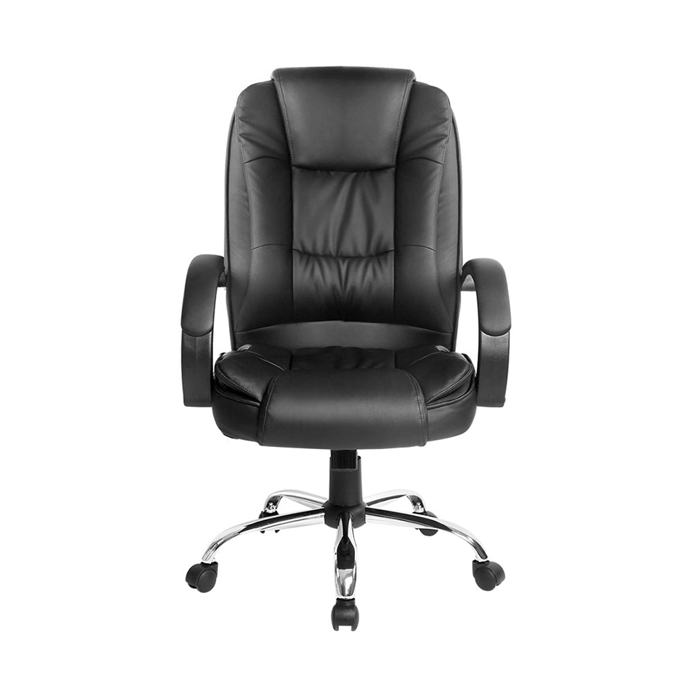 Artiss Office Chair Gaming Computer Chairs Executive PU Leather Seating Black