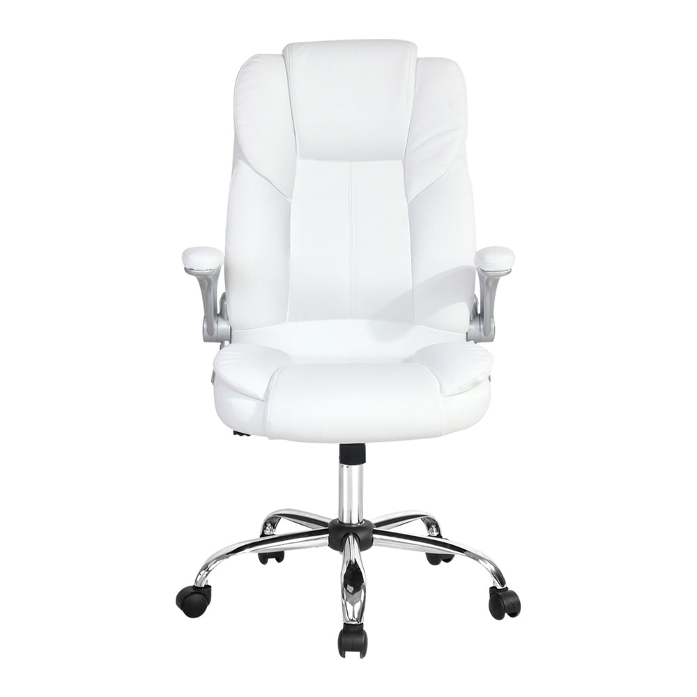 Artiss Kea Executive Office Chair Leather White