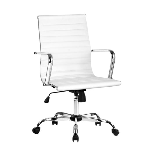 Artiss Gaming Office Chair Computer Desk Chairs Home Work Study White Mid Back