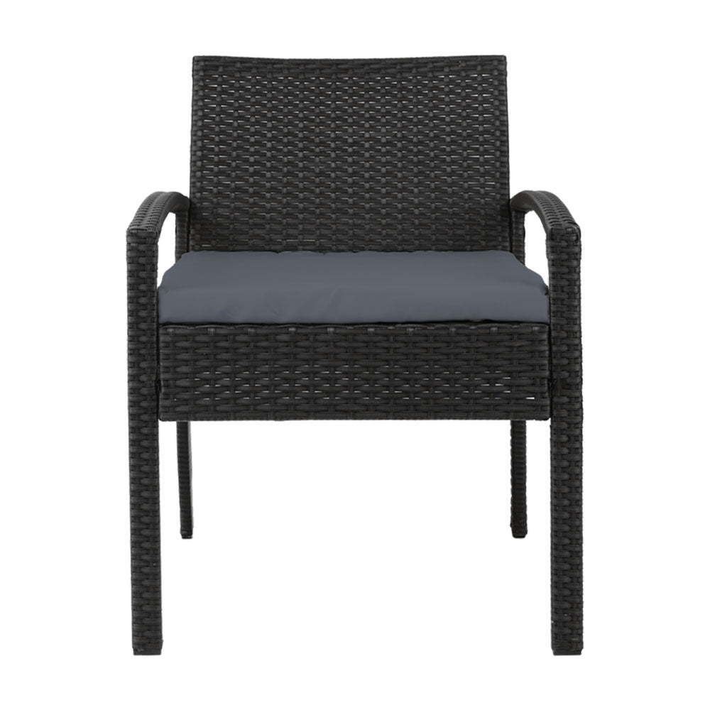 Gardeon Outdoor Dining Chairs Patio Furniture Rattan Lounge Chair Cushion Felix