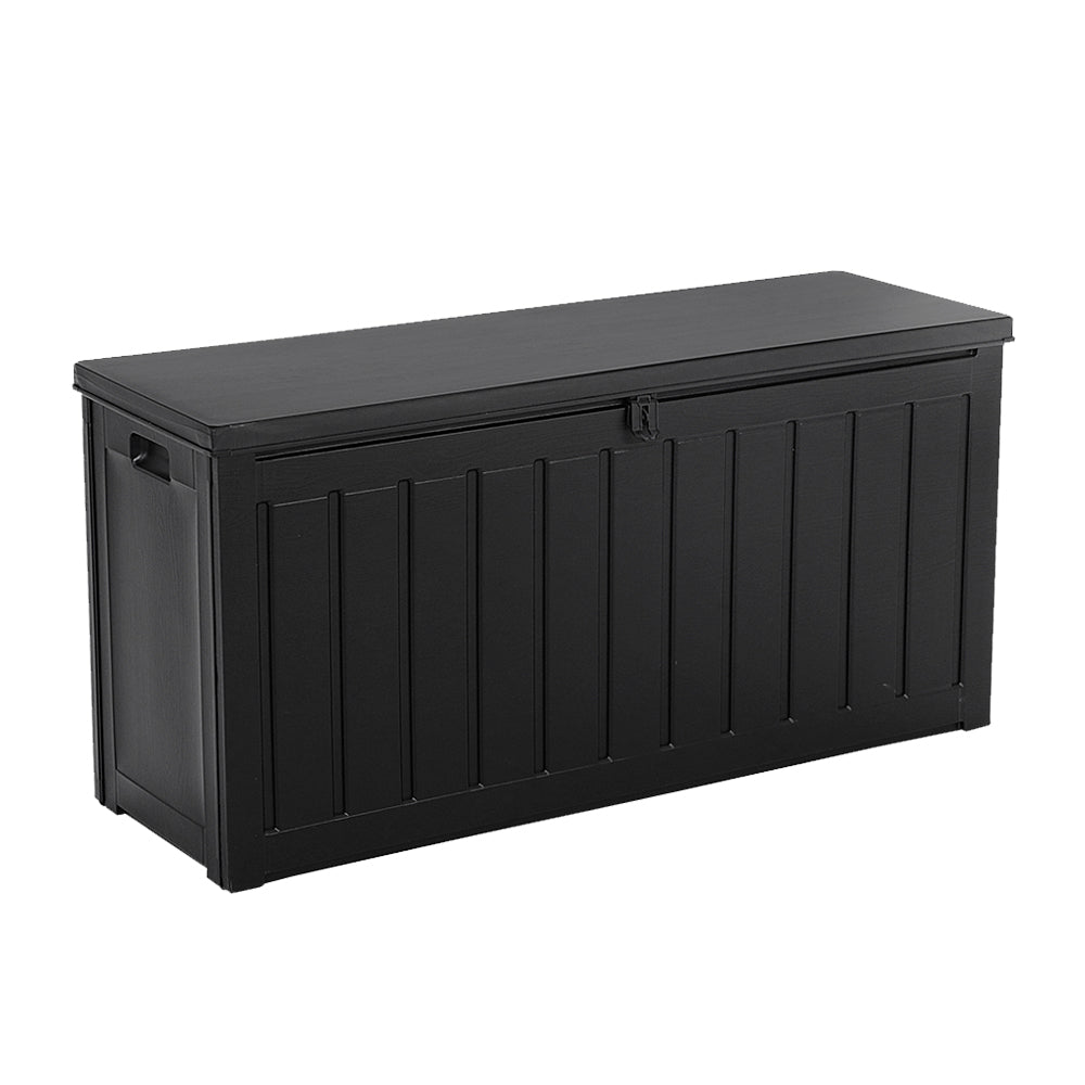 Gardeon 240L Outdoor Storage Box Lockable Bench Seat Garden Deck Toy Tool Sheds