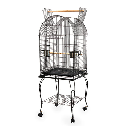 i.Pet Large Bird Cage with Perch - Black