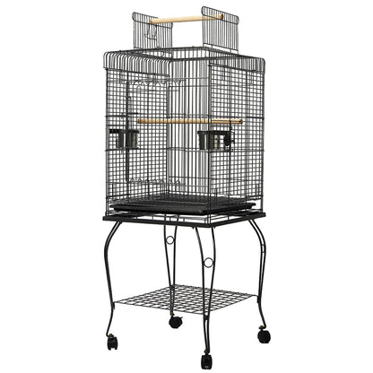 i.Pet Large Bird Cage with Perch - Black