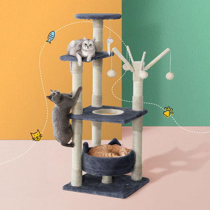 i.Pet Cat Tree Scratching Post Scratcher Cat Tree Tower Condo House toys 110cm