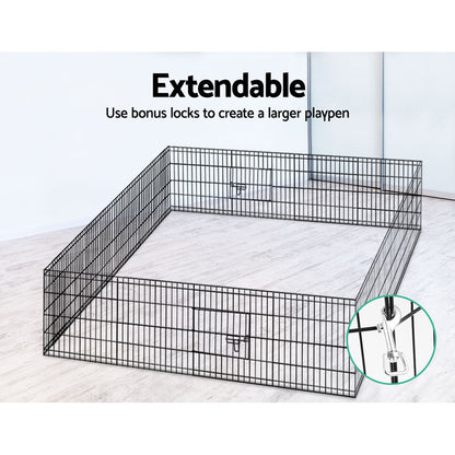 i.Pet Pet Dog Playpen 2X24" 8 Panel Puppy Exercise Cage Enclosure Fence