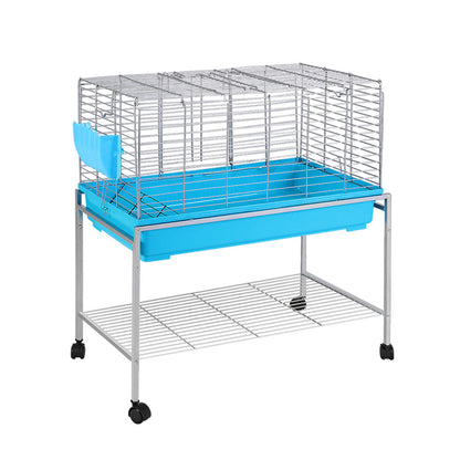 i.Pet Rabbit Cage Hutch Cages Indoor Hamster Enclosure Carrier Bunny Blue