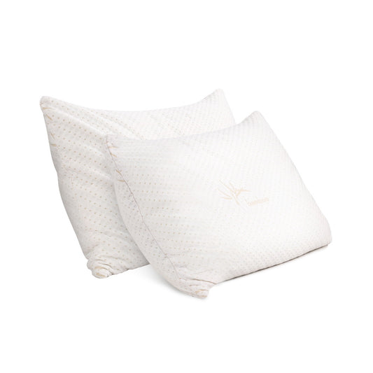 Giselle Bedding Memory Foam Pillow Bamboo Cover Twin Pack