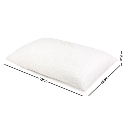 Giselle Bedding Memory Foam Pillow Bamboo Cover Twin Pack