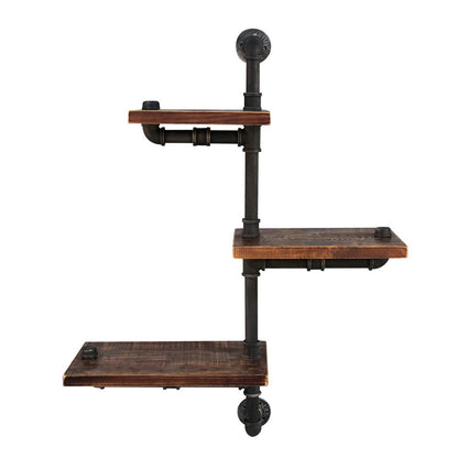 Artiss Display Shelves Bookshelf Pipe Shelf Rustic Industrial Floating Wall Shelves DIY Brackets