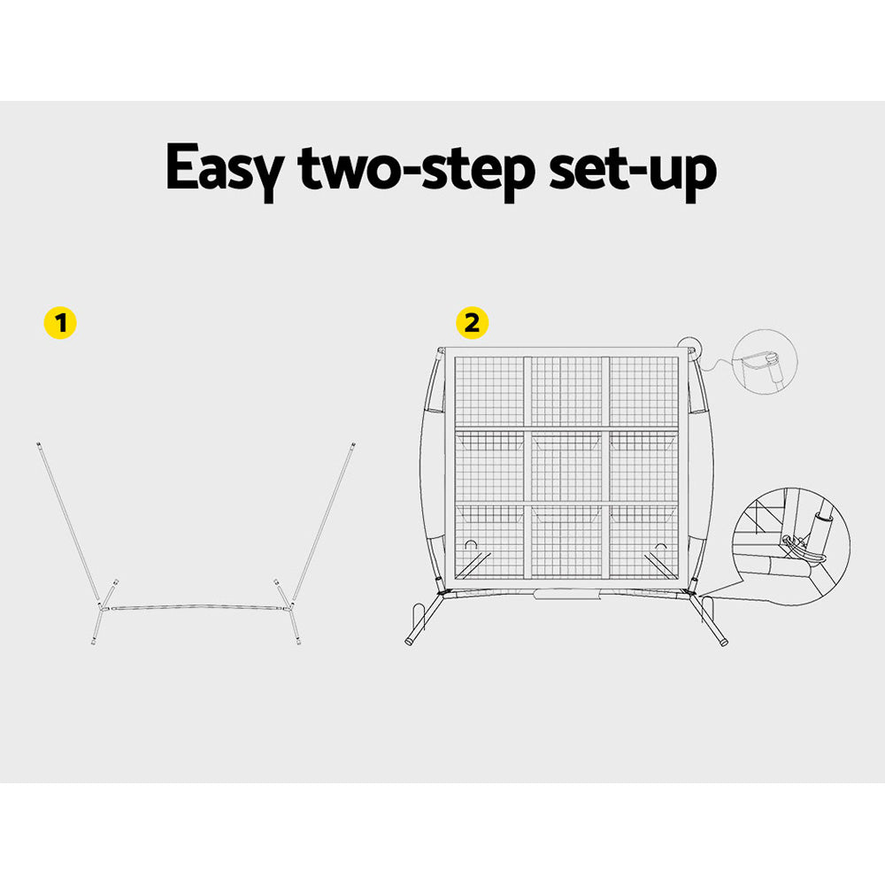 Everfit Baseball Net Rebound Pitching Kit Target Hitter 2 in 1 Training Aid