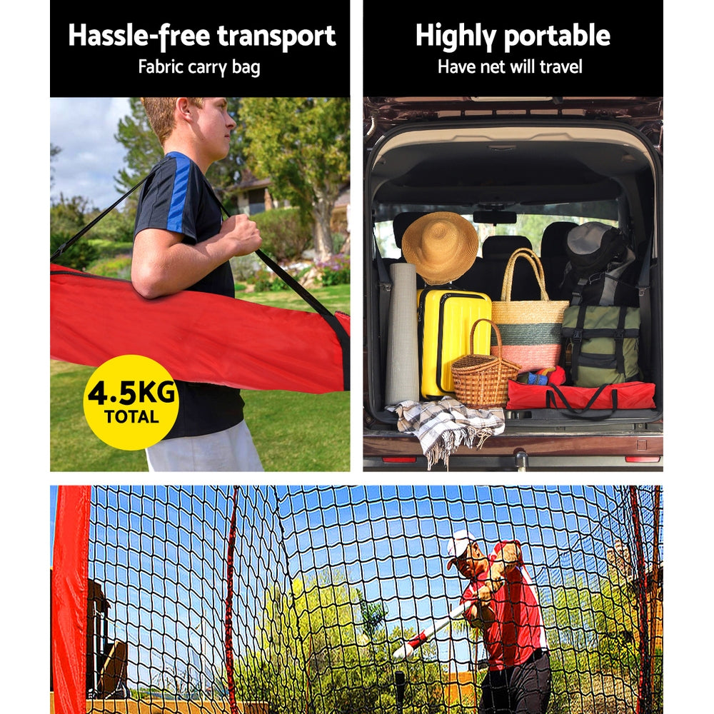 Everfit 7ft Baseball Net Pitching Kit with Stand Softball�Training Aid Sports