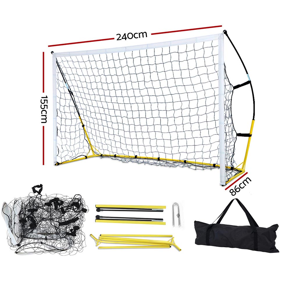 Everfit 2.4m Football Soccer Net Portable Goal Net Rebounder Sports Training