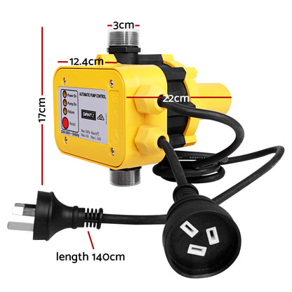 Giantz Automatic Electronic Water Pump Controller - Yellow