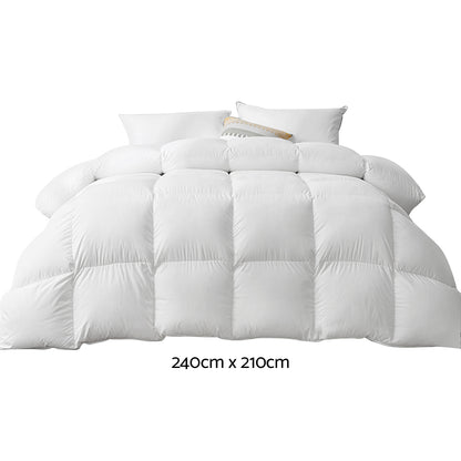 Giselle Bedding Duck Down Feather Quilt 700GSM King Size