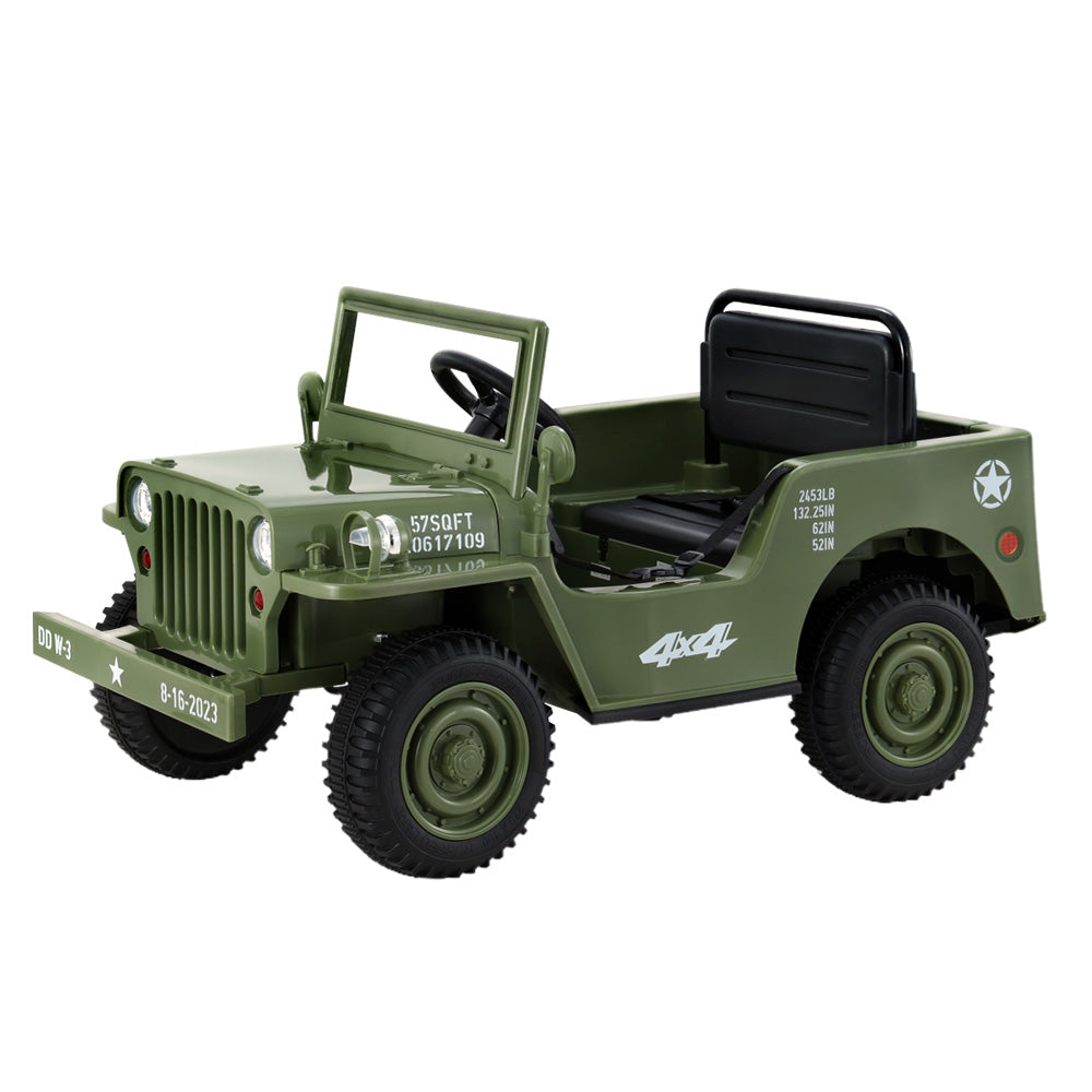 Rigo Kids Ride On Car Off Road Military Toy Cars 12V Olive