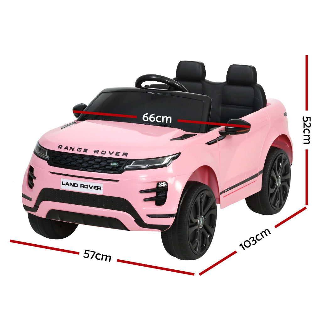 Kids Ride On Car Licensed Land Rover 12V Electric Car Toys Battery Remote Pink