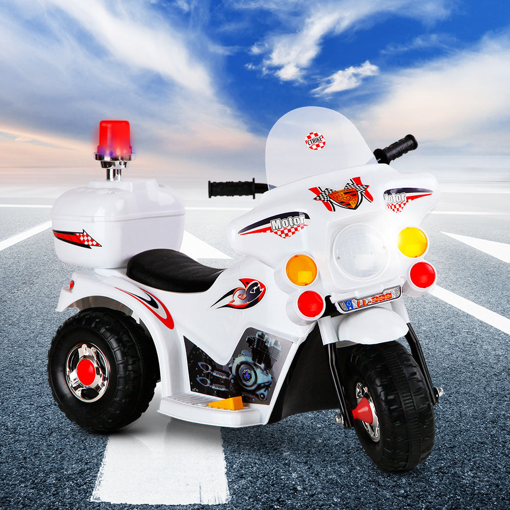 Rigo Kids Ride On Motorbike Motorcycle Car Toys White