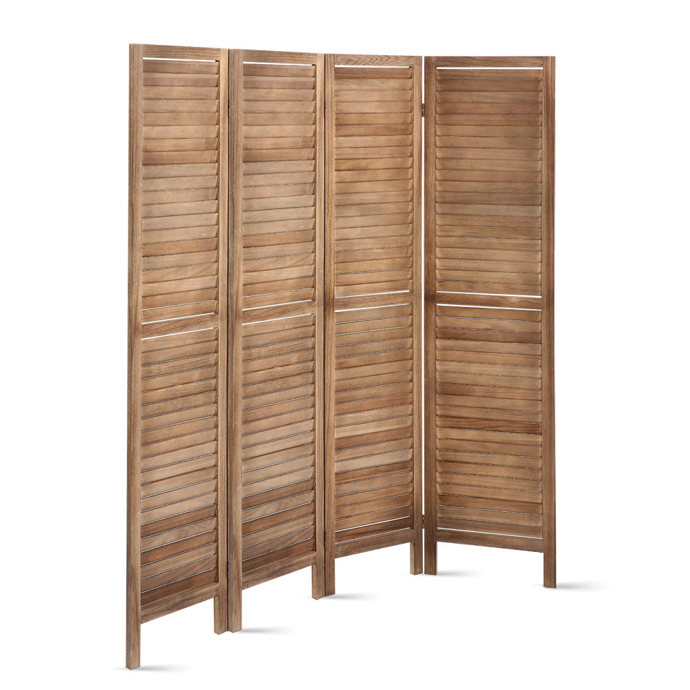 Artiss 4 Panel Room Divider 160x170cm Screen Privacy Wood Foldable Stand Oak