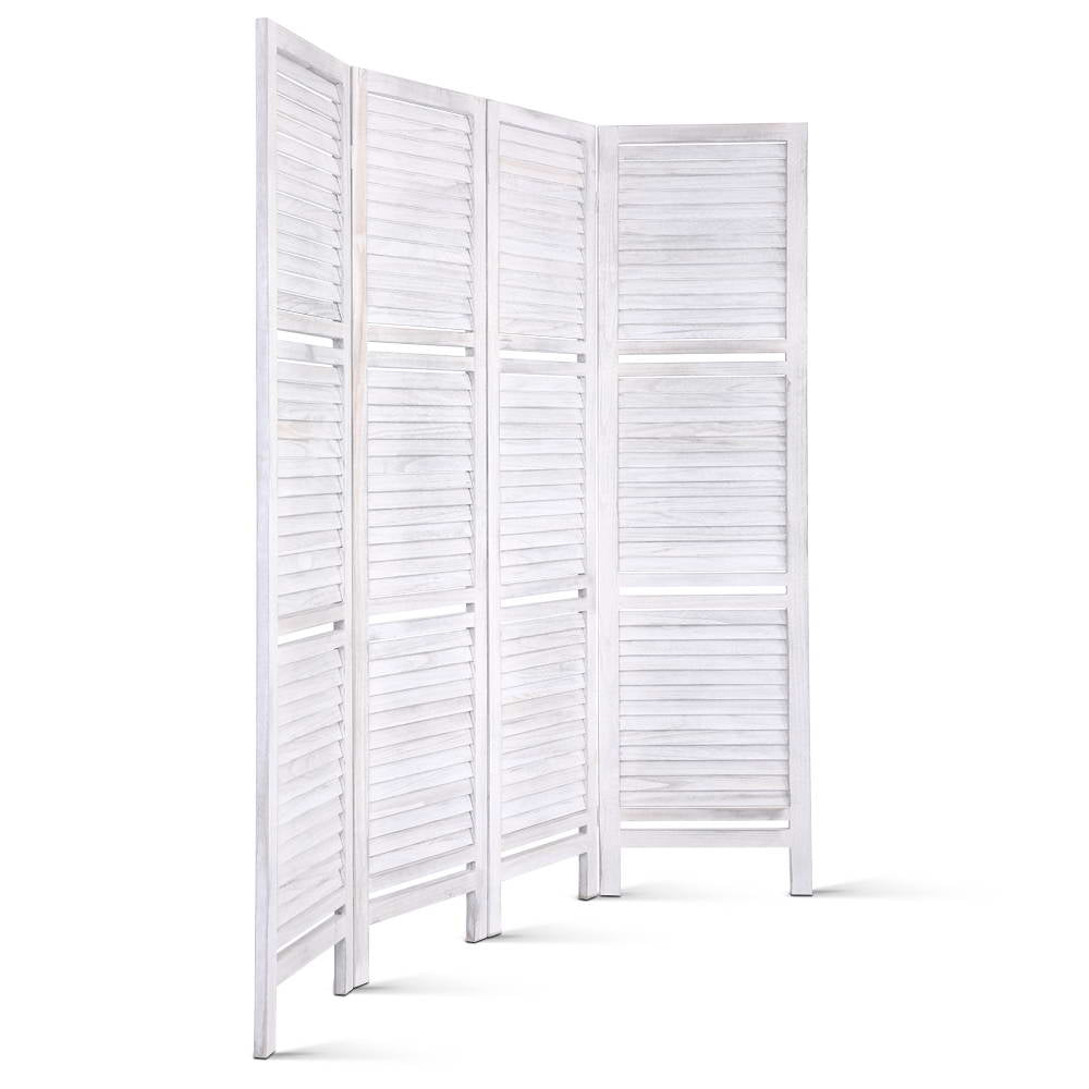 Artiss Room Divider Privacy Screen Foldable Partition Stand 4 Panel White