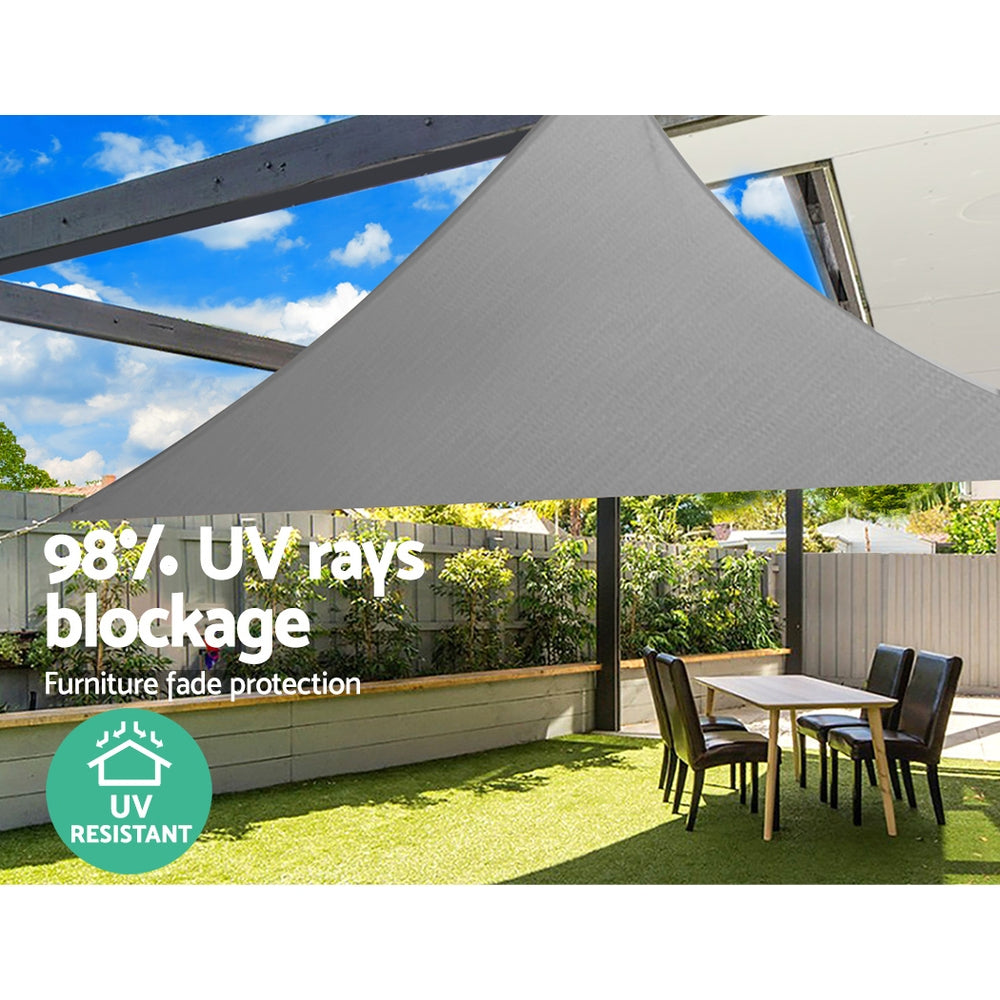 Instahut Sun Shade Sail Cloth Shadecloth Triangle Canopy 280gsm 4x4x5.7m