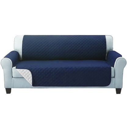 Artiss Sofa Cover Quilted Couch Covers Lounge Protector Slipcovers 3 Seater Navy