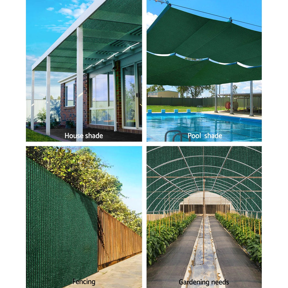 Instahut 50% UV Sun Shade Cloth Shadecloth Sail Roll Mesh Garden Outdoor 1.83x30m Green