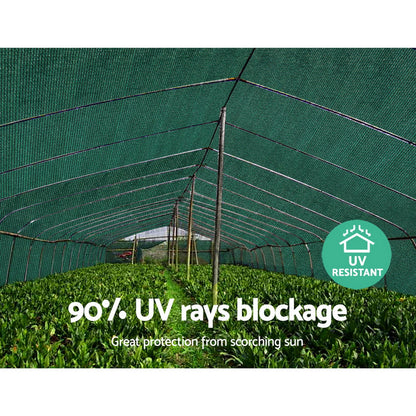 Instahut 90% Sun Shade Cloth Shadecloth Sail Roll Mesh 3.66x10m 195gsm Green