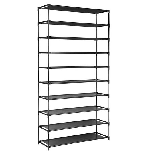 Artiss Shoe Rack Cabinet Stackable 50 Pairs 10-Tier Black