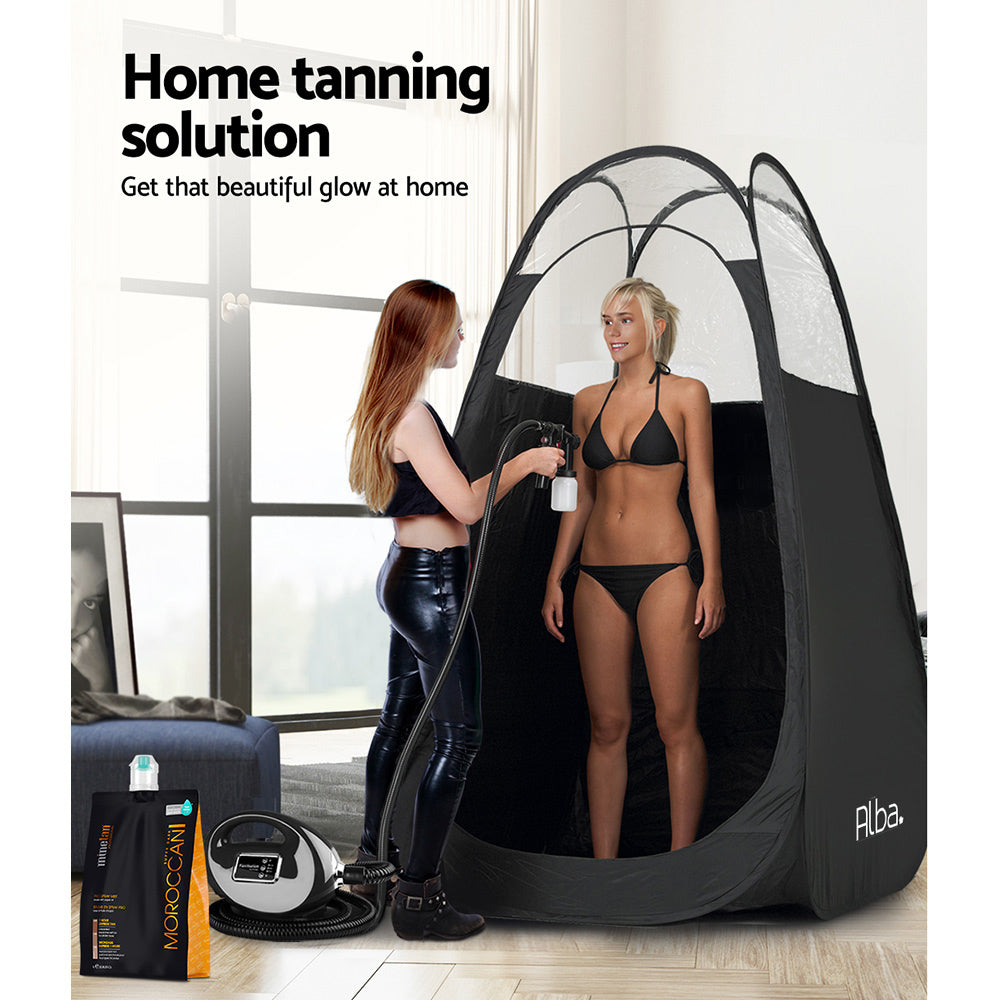 Portable Pop Up Tanning Tent - Black