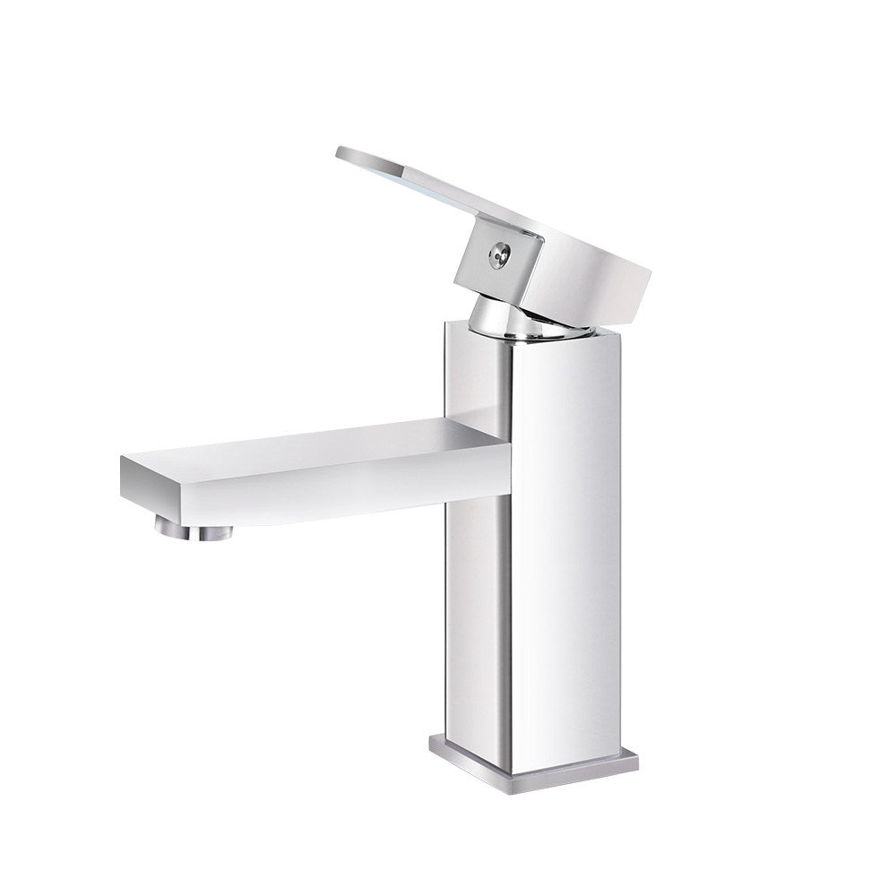 Cefito Basin Mixer Tap Faucet Bathroom Vanity Counter Top WELS Standard Brass Silver