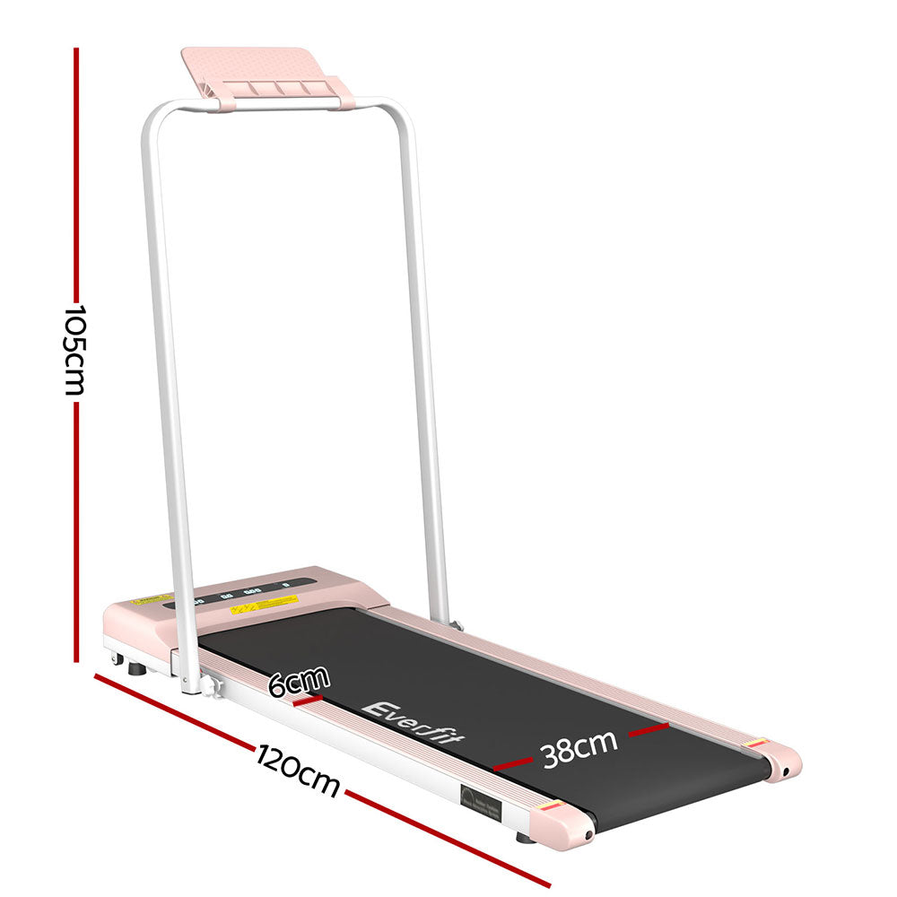 Everfit Treadmill Electric Walking Pad Home Gym Office Fitness 380mm Pink