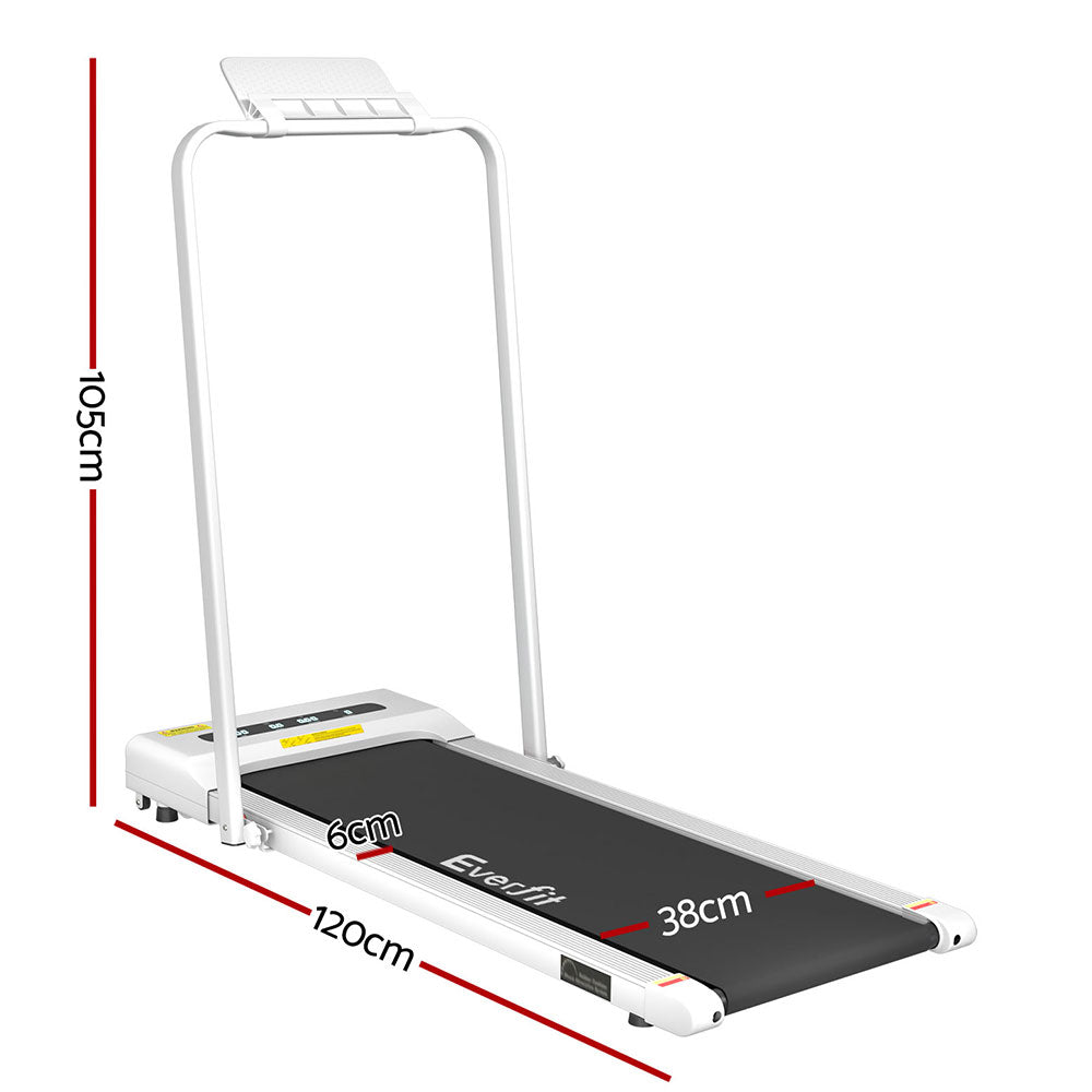 Everfit Treadmill Electric Walking Pad Home Gym Office Fitness 380mm White