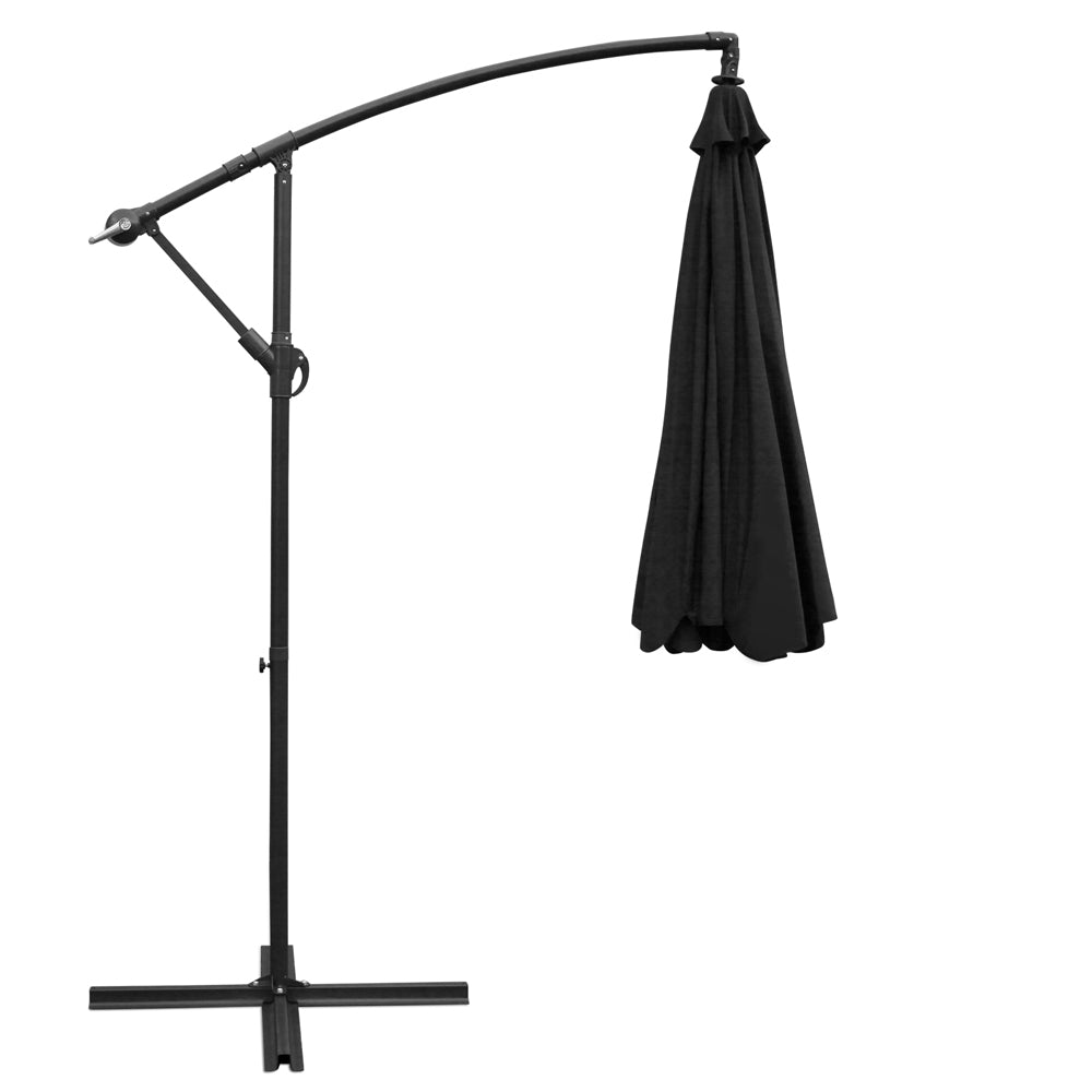 Instahut 3M Outdoor Umbrella - Black