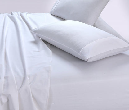 Elan Linen 100% Egyptian Cotton Vintage Washed 500TC White 50cm Deep Mega Queen Bed Sheets Set