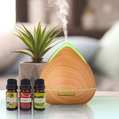 Essential Oils Ultrasonic Aromatherapy Diffuser Air Humidifier Purify 400ML - Light Wood