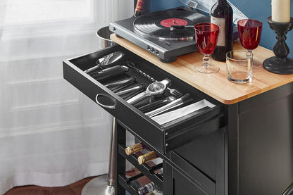 Kitchen Trolley Bottle Rack Drawer Cabinet