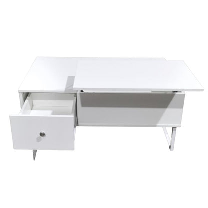 Lift Up White Coffee Table With Storage