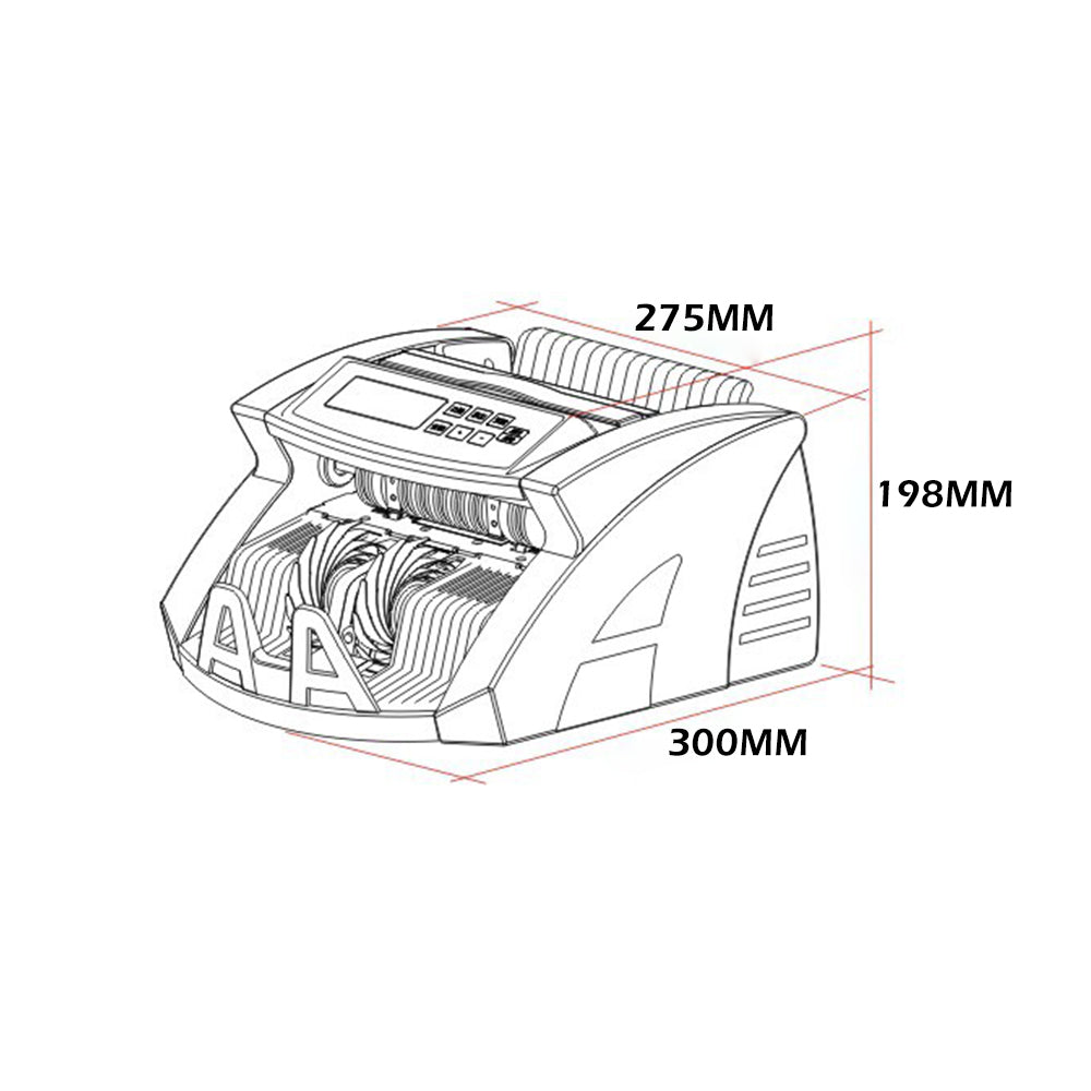 Automatic Australian Money Bill Banknote Cash Counter Machine +Digital Display