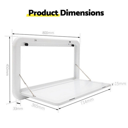 Caravan Table Folding Picnic Camping Motorhome Outdoor Tables Locked 800x450mm