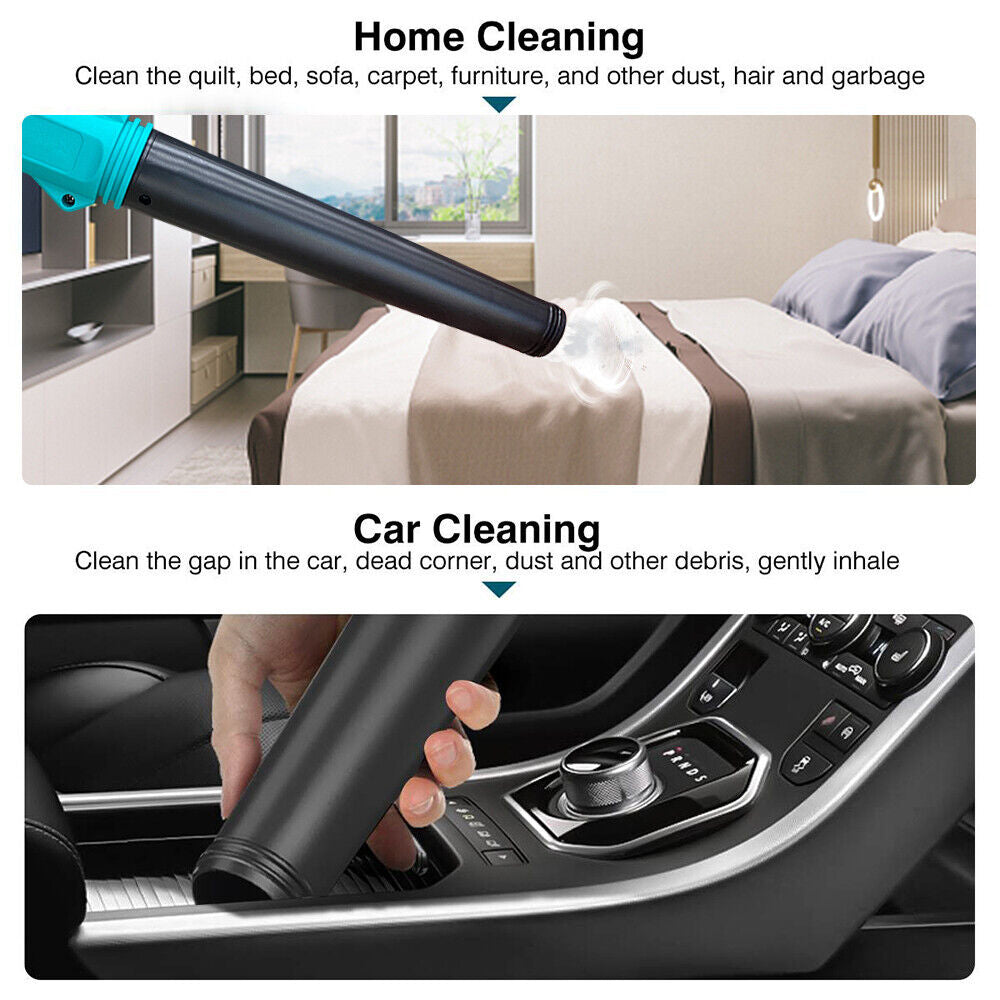 2-in-1 Cordless Electric Leaf Blower Dust Suction Vacuum Cleaner With 2 Battery