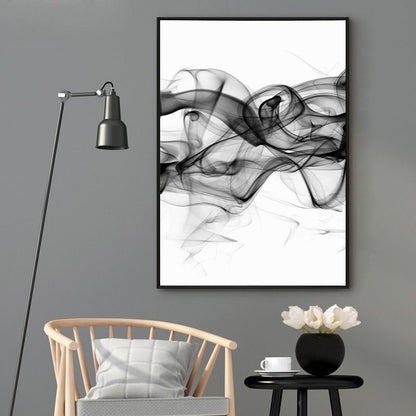 40cmx60cm Stylish Abstract Black 2 Sets Black Frame Canvas Wall Art