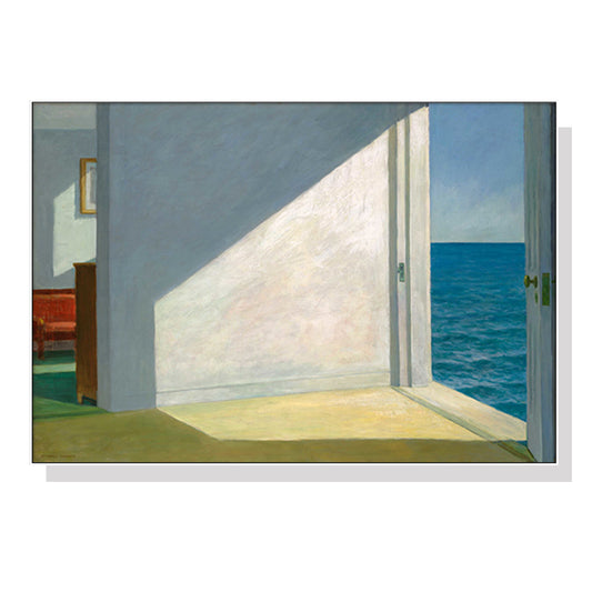 50cmx70cm Room By The Sea By Edward Hopper White Frame Canvas Wall Art