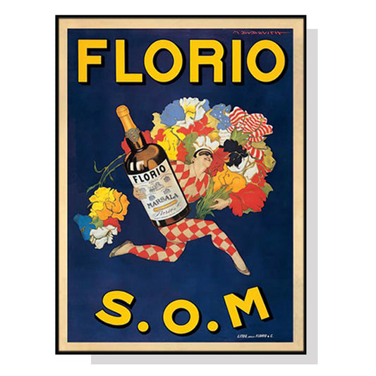 60cmx90cm Florio S.O.M Black Frame Canvas Wall Art