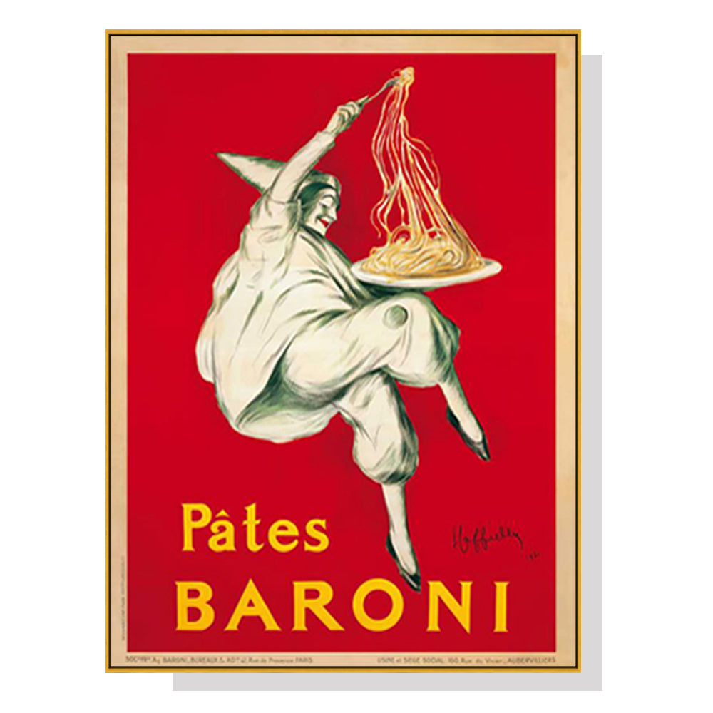 50cmx70cm Pates Baroni Pasta Gold Frame Canvas Wall Art