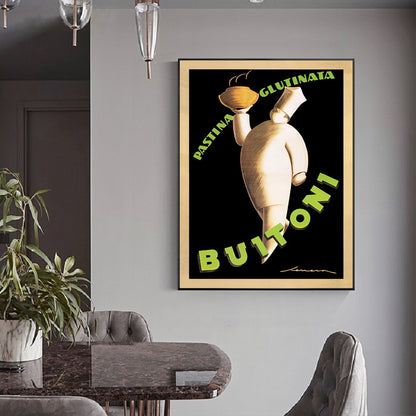 70cmx100cm Buitoni Black Frame Canvas Wall Art