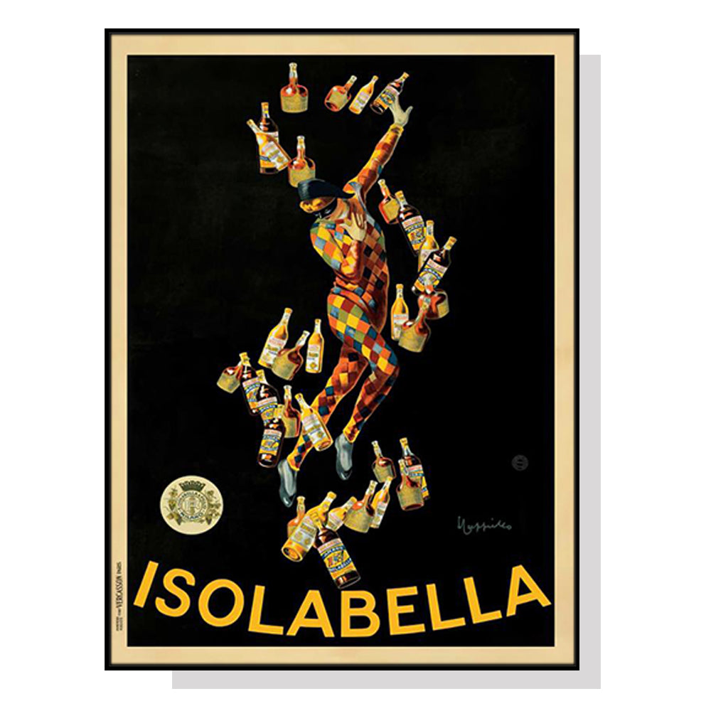 60cmx90cm Isolabella Black Frame Canvas Wall Art