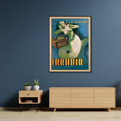 50cmx70cm Irradio Cinzano Black Frame Canvas Wall Art