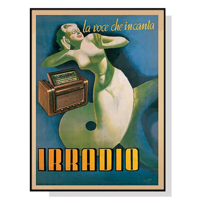 60cmx90cm Irradio Cinzano Black Frame Canvas Wall Art