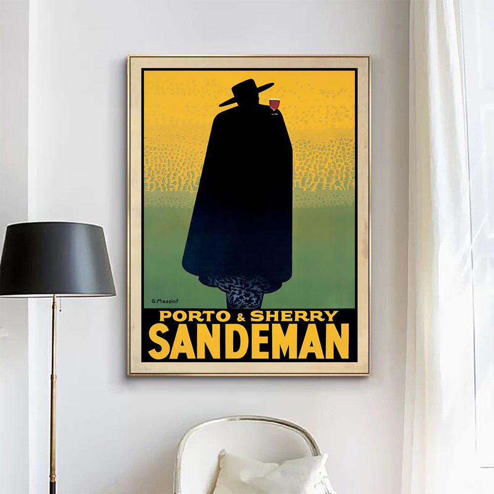 50cmx70cm Sandeman Gold Frame Canvas Wall Art