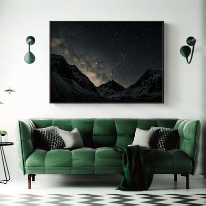 50cmx70cm Night Court Black Frame Canvas Wall Art